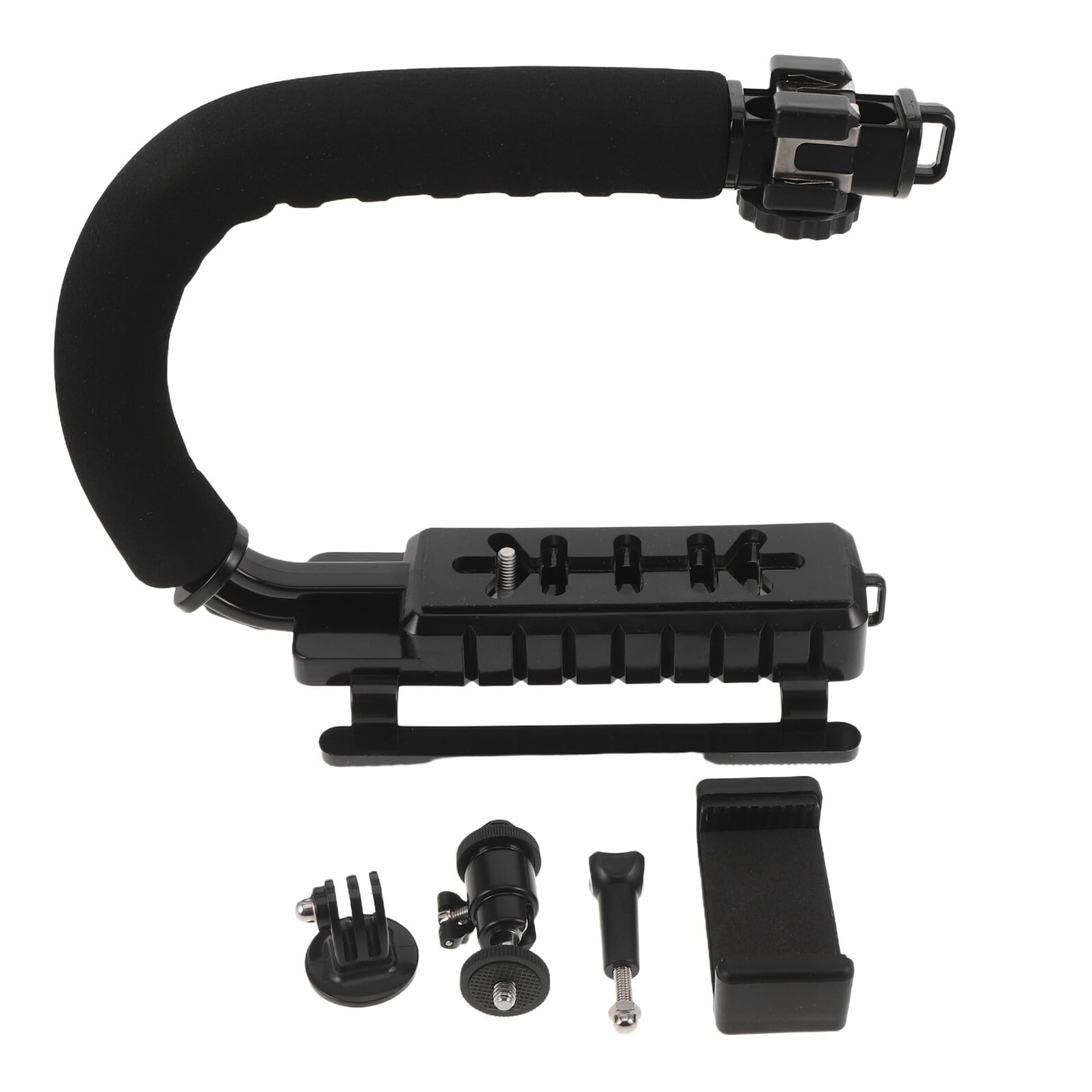 OUNONA Stabilizzatore Video Manuale per Videocamera con Vite di Fissaggio e Morsetto per Telefono per Smartphone Videocamere Dv per Riprese Cinematografiche Stabili