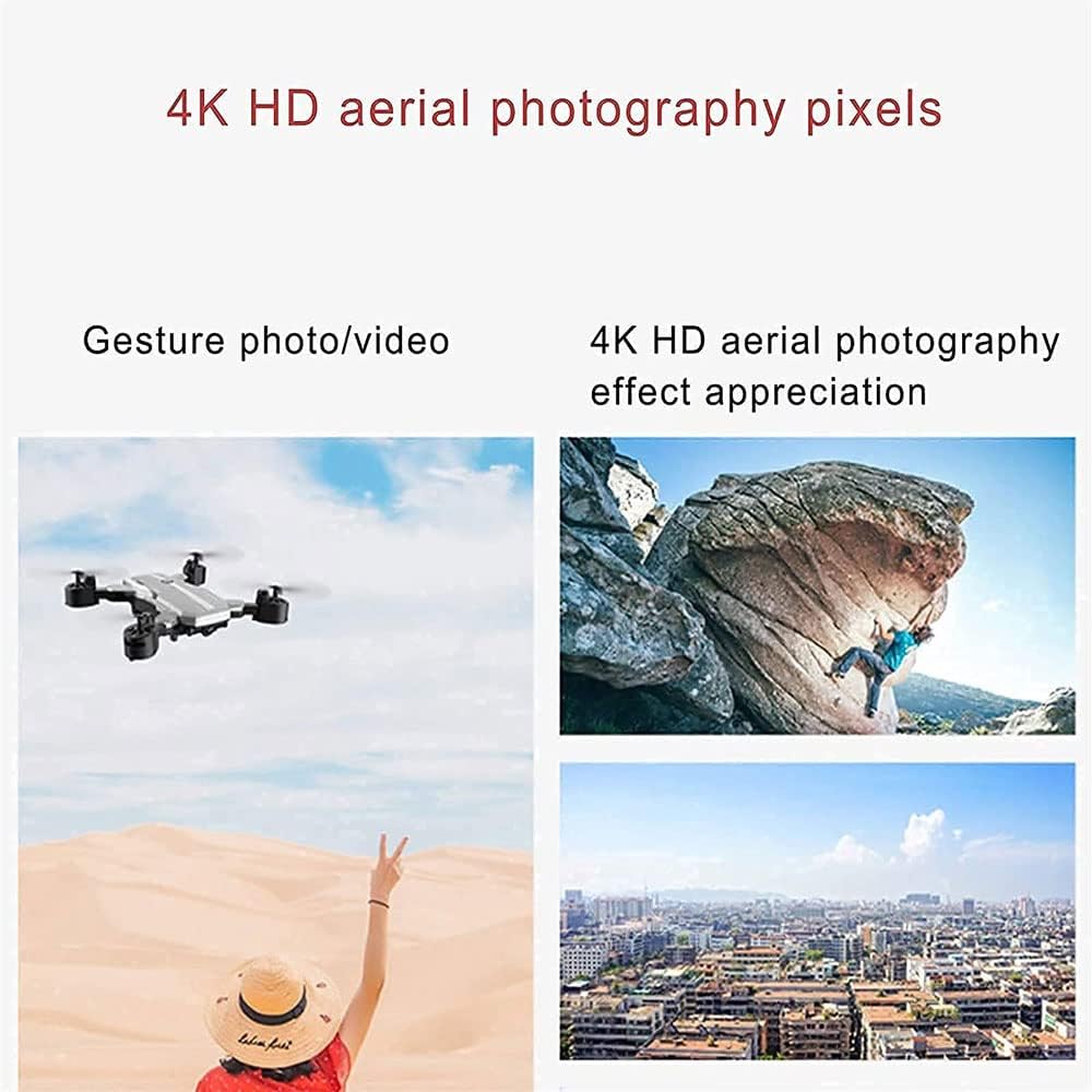 Drone RC Quadcopter Helicopter with Waypoints Drone with Camera 4K HD FPV Live Video Altitude Hold One Key Start Headless Mode 3D Flip Long Flight