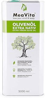 MeaVita Olivenöl, extra nativ & kaltgepresst, (1x 5000ml) fruchtiges Olivenöl im Kanister