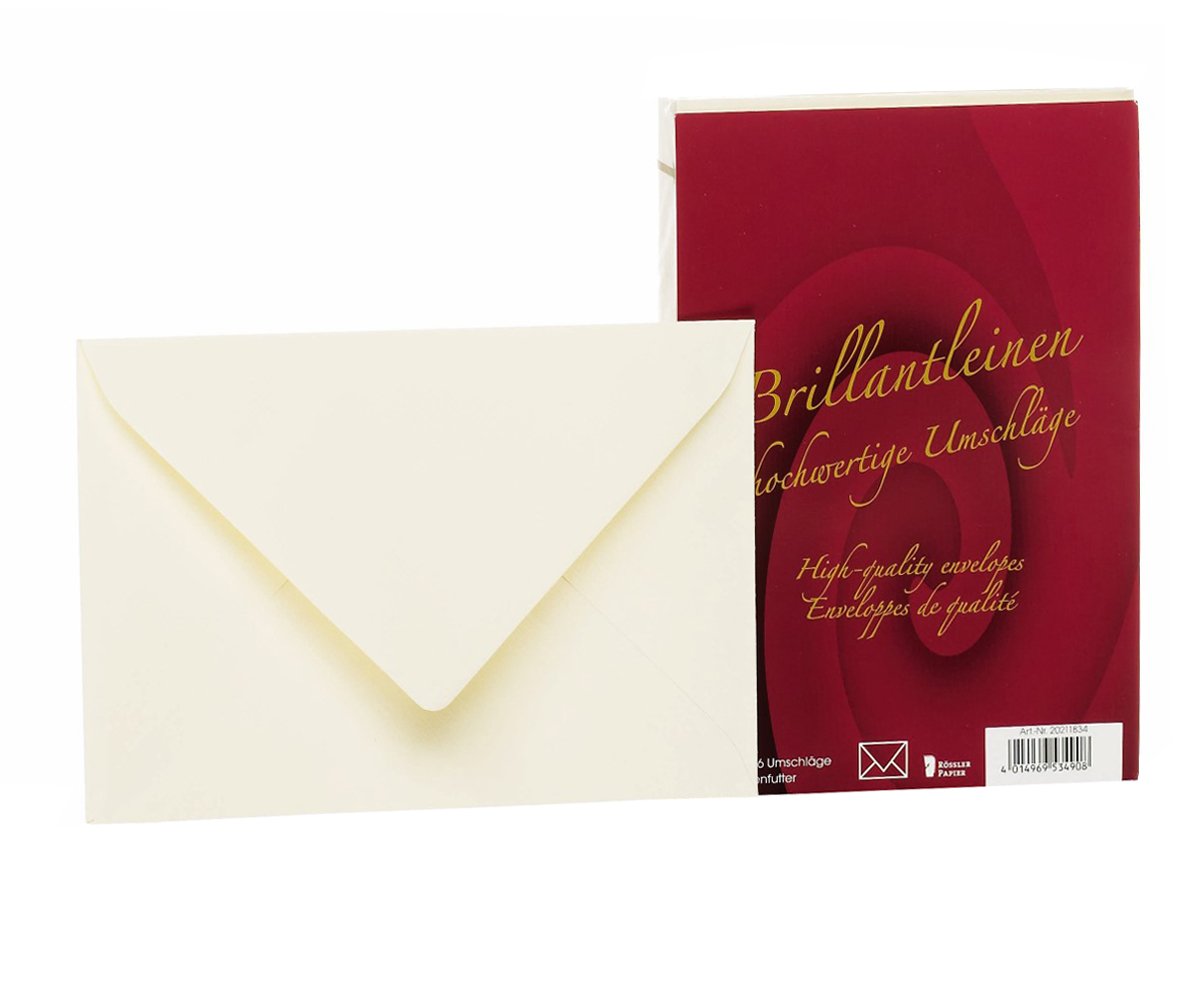 Rössler 20211834 C6 Lined Envelope - Ivory