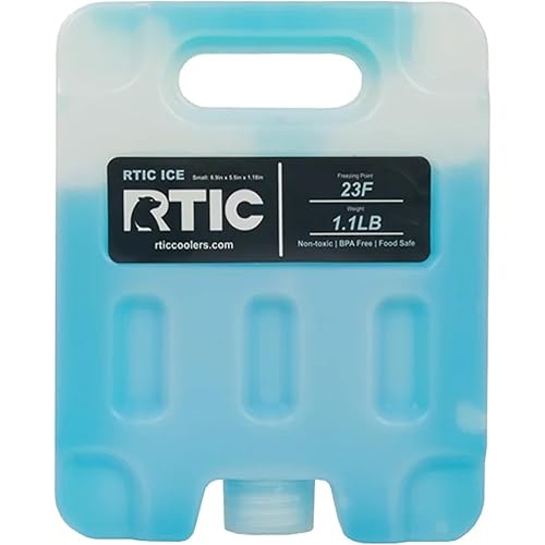 RTIC Refreezable Reusable Cooler Ice Packs Cold Ice Chest Pack Long-Lasting Break-Resistant for Food, Drink, Travel and Storage, 2 Pack