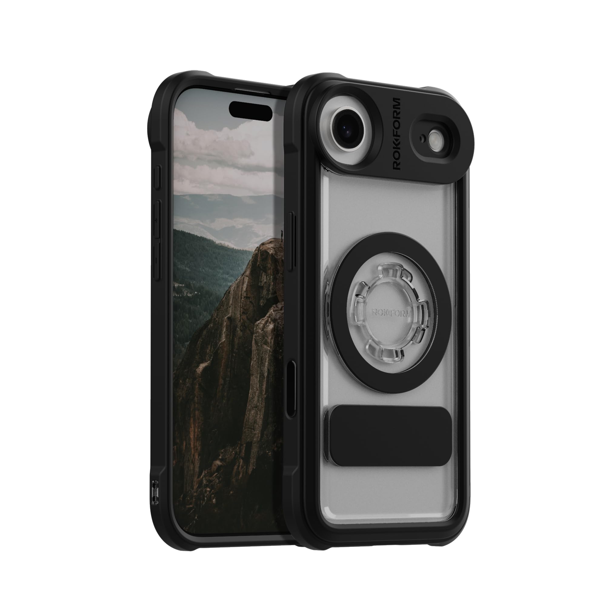 Rokform - Custodia in cristallo compatibile con iPhone 17 Air, custodia magnetica (trasparente)