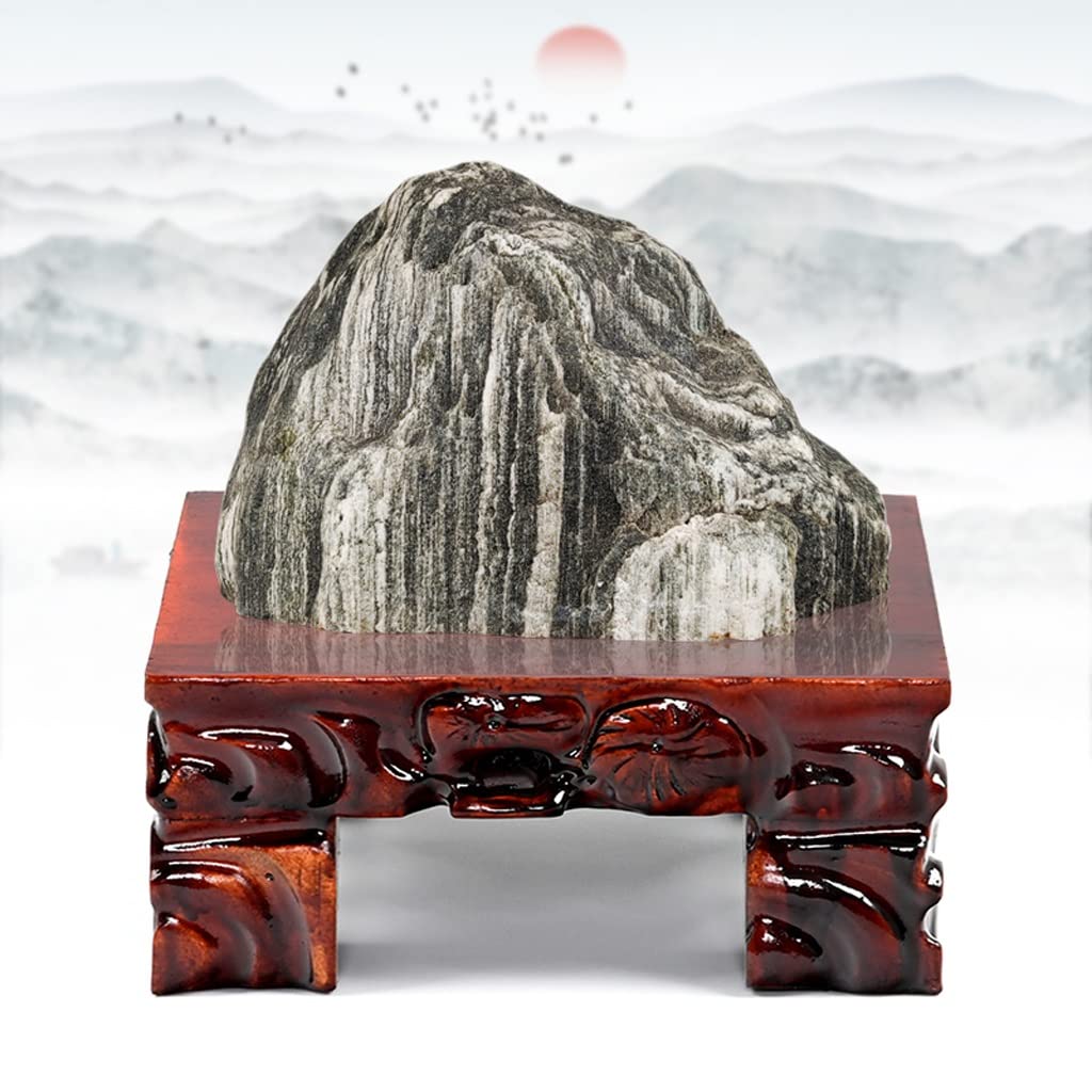 Generisch pflanzenständerBonsai-Sockel, Retro-Holz-Saquare-Sockel, Massivholz, Stein, Jade, Aquarium-Ausstellungsständer, Vase, Blumentopf, Buddha-Statue, Ornamente, Holzsockel, Halterung B