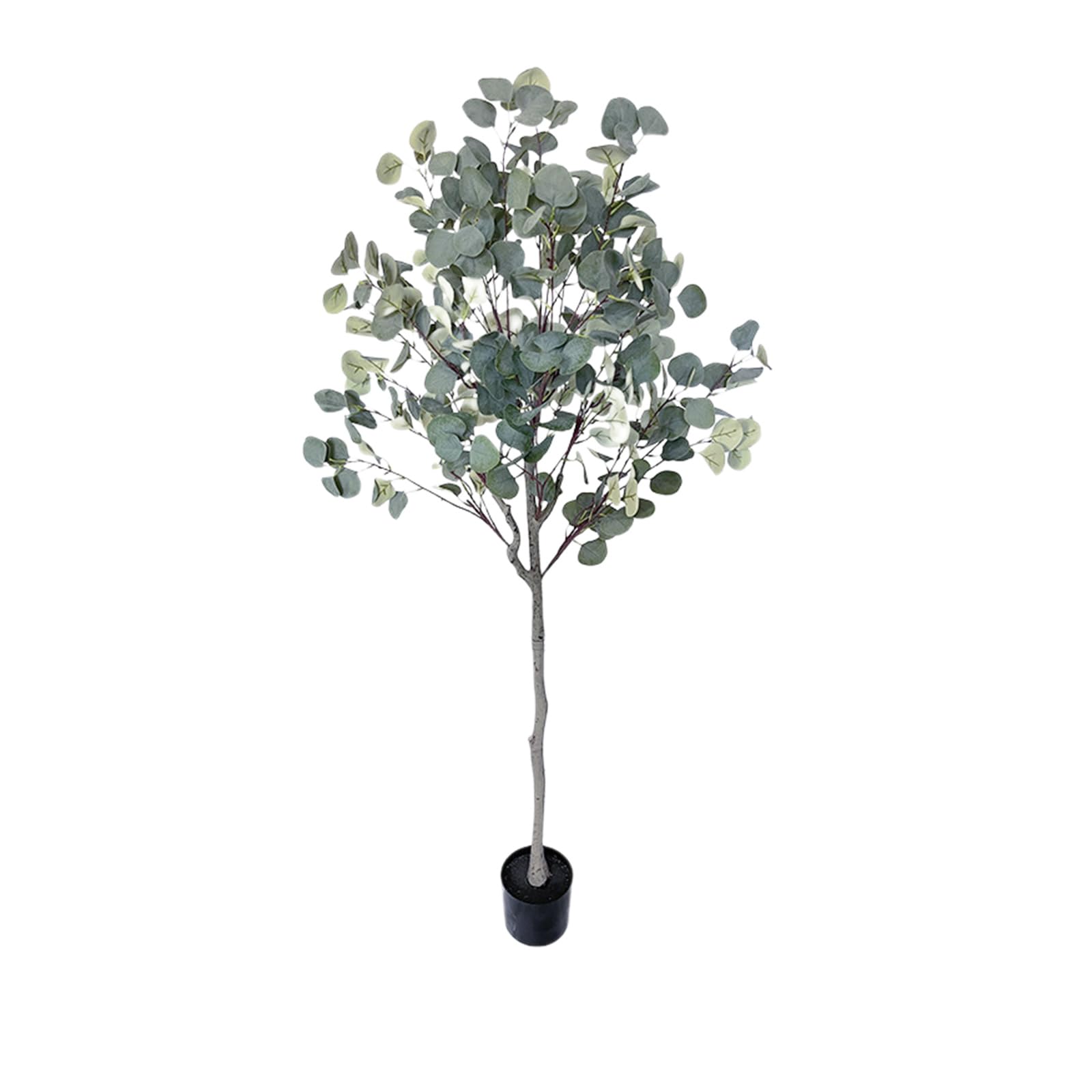 Cachpib Artificial Eucalyptus Tree, Artificial Ficus Silk Tree Fake Ficus Tree with Lifelike Leaves, Tall Plant for Living Room Bedroom Balcony Corner Office Decor