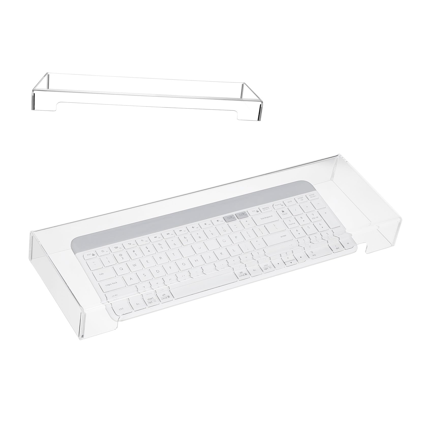 Cubierta Protectora Funda Resistente para Teclado de Acrílico Transparente Protección contra Polvo y Agua para Teclado de Escritorio Hogar