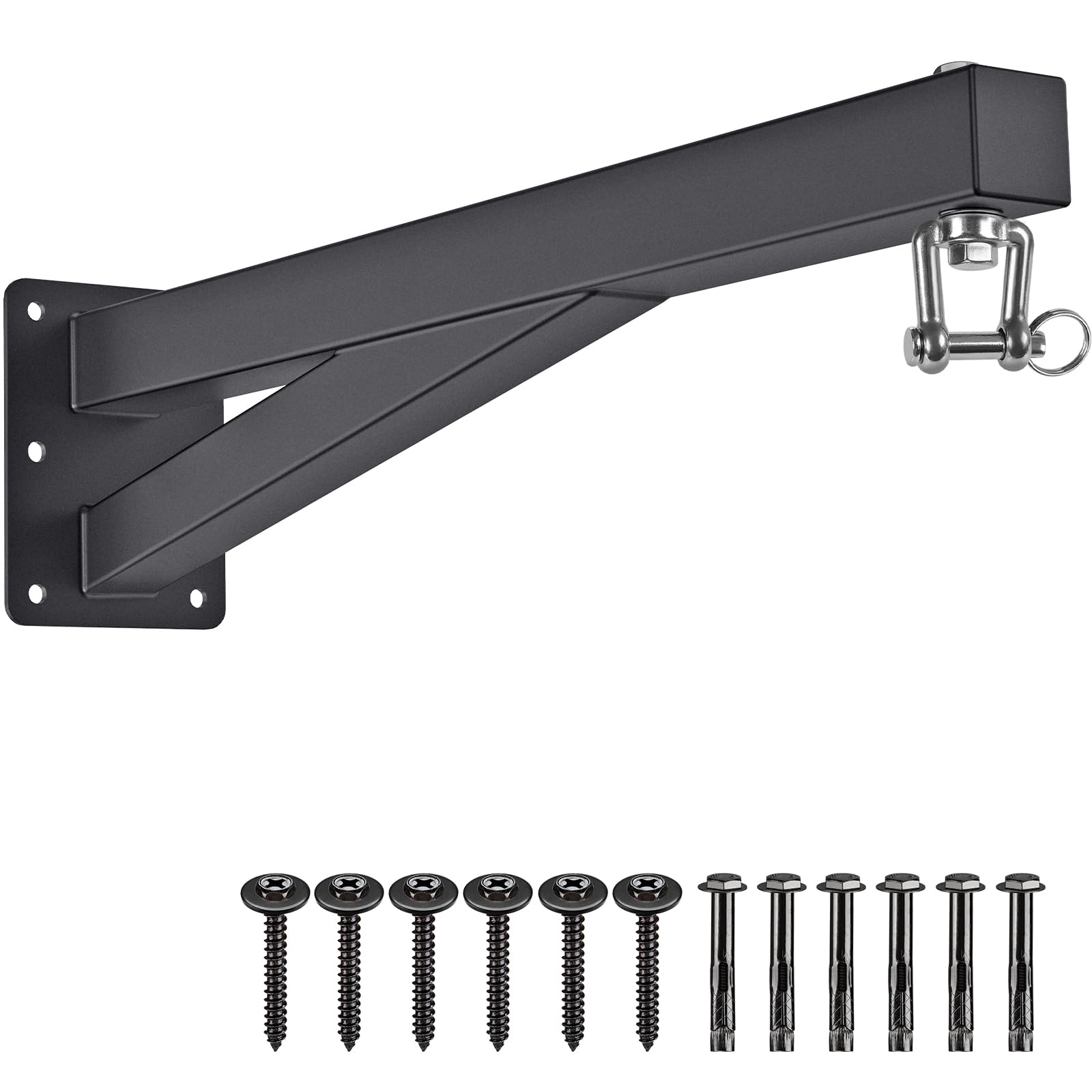 SELEWARE Wall Mount Heavy Bag Hanger 24 Inch Long Heavy Duty Punching Bag Hanger with 360Β° Swivel Boxing Bag Bracket for Home Gym Indoor Outdoor Boxing, Muay Thai and MMA Training
