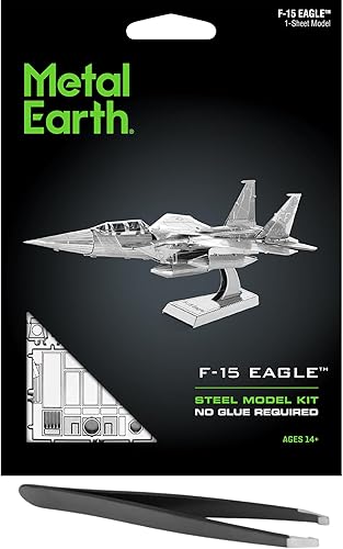 Metal Earth F-15 Eagle 3D Kit de modelo de metal con pinzas Fascinaciones