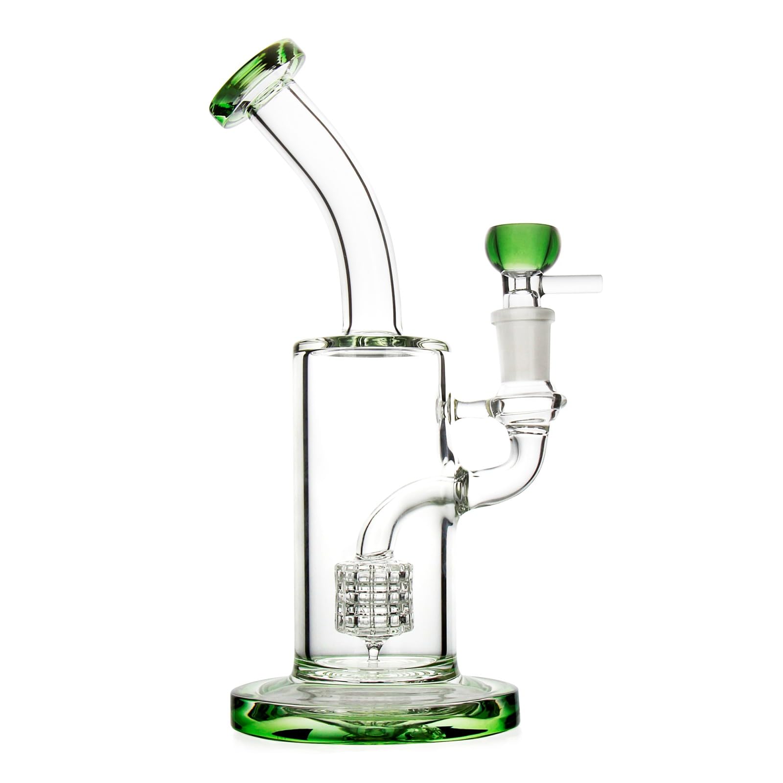 Bong en Verre avec Cage à Oiseaux à l'intérieur, Pipe à Eau en Verre de 21 cm avec Bol de 14,5 mm