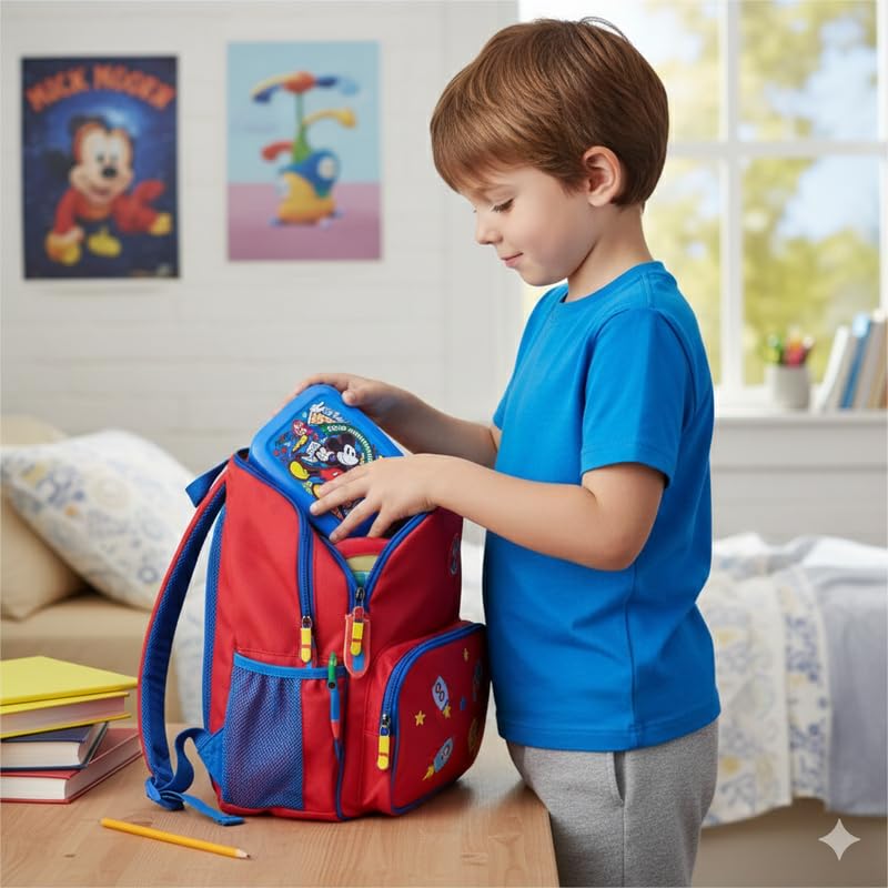 Image of STRIDERS BentoPro Sandwich Box for Kids - Mickey Lunch Box with Multi Compartments | Leak-Proof, BPA-Free & Reusable School Tiffin | Perfect for Boys & Girls' Snacks, School, Travel & Everyday Use