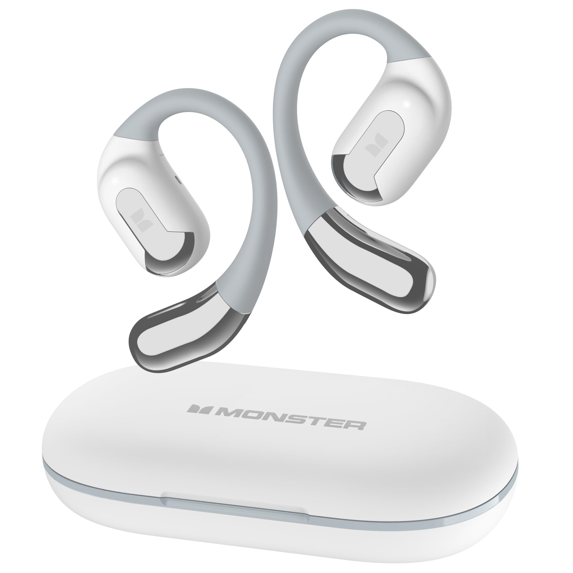Monster Open Ear AC317 Headphones, Wireless Headphones with Stereo Sound, Bluetooth 5.4, 24H Playback, Crystal Clear Calls, Type-C Charging, Touch Control, Sweat Resistant Open Ear Wireless Earbuds
