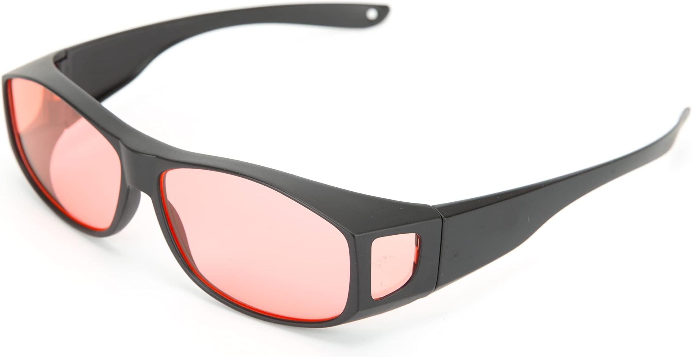 SomniLight FL-41 Light Sensitivity Glasses for Florescent Light Sensitivity, Photophobia, and Migraines (fit-over style), Black, Medium