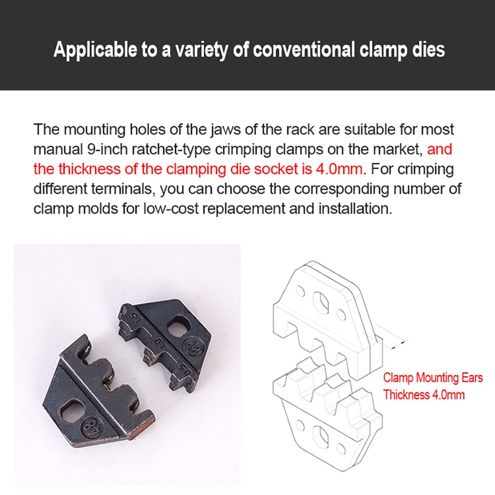 Pinza per crimpare terminali 0,05-6 mm2 Pinza per crimpare terminali per cavi elettrici con pedale e luce, set di matrici intercambiabili, crimpatrice per terminali a pressatura a freddo elettrica