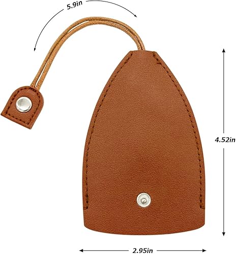 Miniatura 2 de Funda para llaves de automóvil, 2 bolsas creativas extraíbles para llavero, de piel sintética, gancho protector de gran capacidad para llaves (rosa)