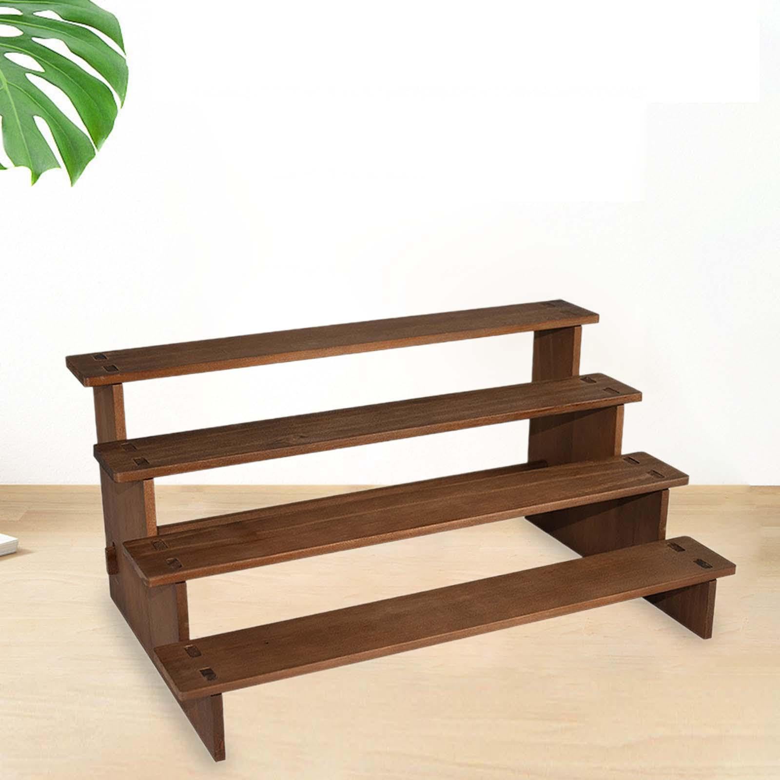 Espositore In Legno A 4 Livelli Rustico Per Cupcakes Piante Spezie – Scaffale A Scala Nynelly