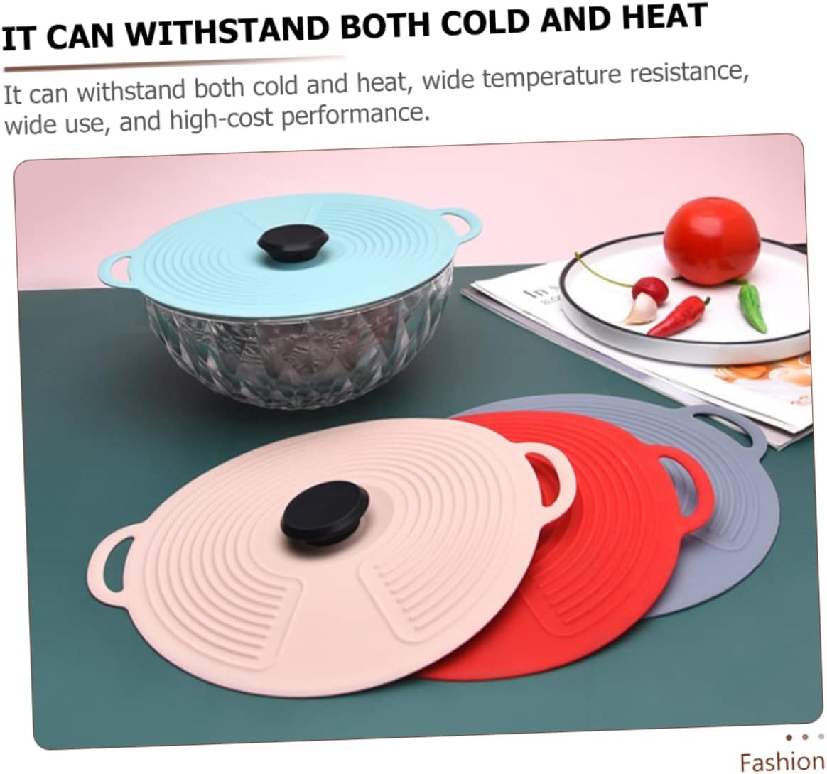 DECHOUS 3pcs Microwave Bowl Sealing Lid Food Sealing Silicone Cover Heat Insulation