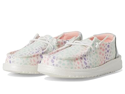 Hey Dude Kids Wendy Iridescent Leo (Toddler) Girls Shoes White/Multi : 8 Toddler M, Canvas