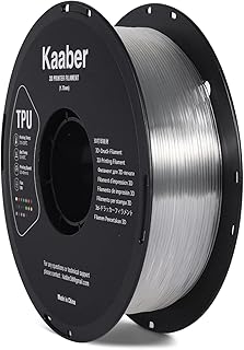 Kaaber Flexible TPU 3D Printer Filament, Dimensional Accuracy +/- 0.03 mm, 1kg Spool, 1kg 1.75 mm 3D Printing Material Fit Most FDM Printer