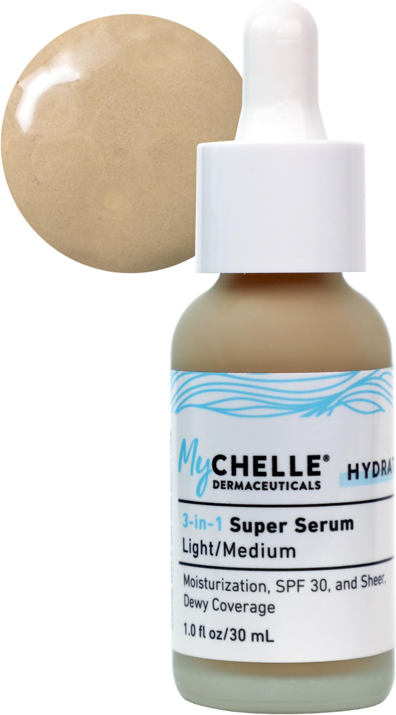 MyCHELLE Light/Medium 3-in-1 Super Serum, 1 oz