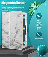 Vista 7 de MoKo - Funda compatible con la tablet Kindle Fire HD 8 y 8 Plus (10 generación, versión de 2020), funda de soporte plegable y diseño delgado