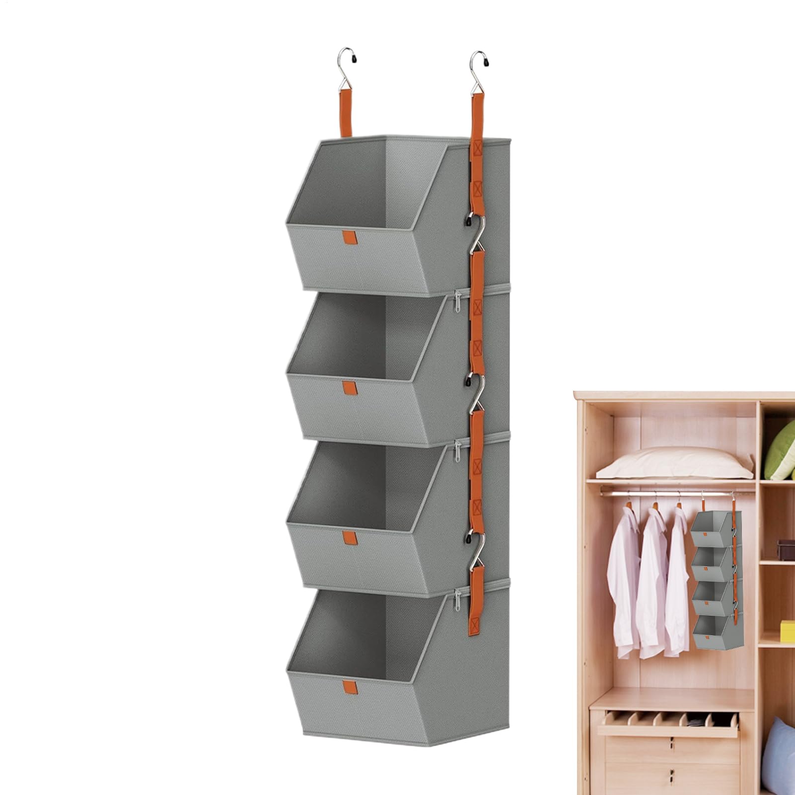 Generisch Hinter Der Tür Organizer 4-Stufiger Kleiderorganizer | Kleiderregal Für Apartment Studentenwohnheim Büro Schuhe Taschen Handtücher Spielzeug Hauswirtschaftsraum