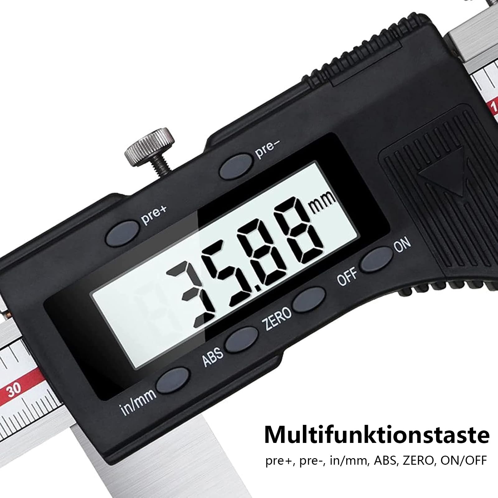 Digital Messschieber 500mm Edelstahl LCD Display Werkstatt Elektronische Schieblehre Messwerkzeuge, Haushalt und Industrie Messung Messlehre, Umrechnung von Zoll und Millimeter (0-500mm)