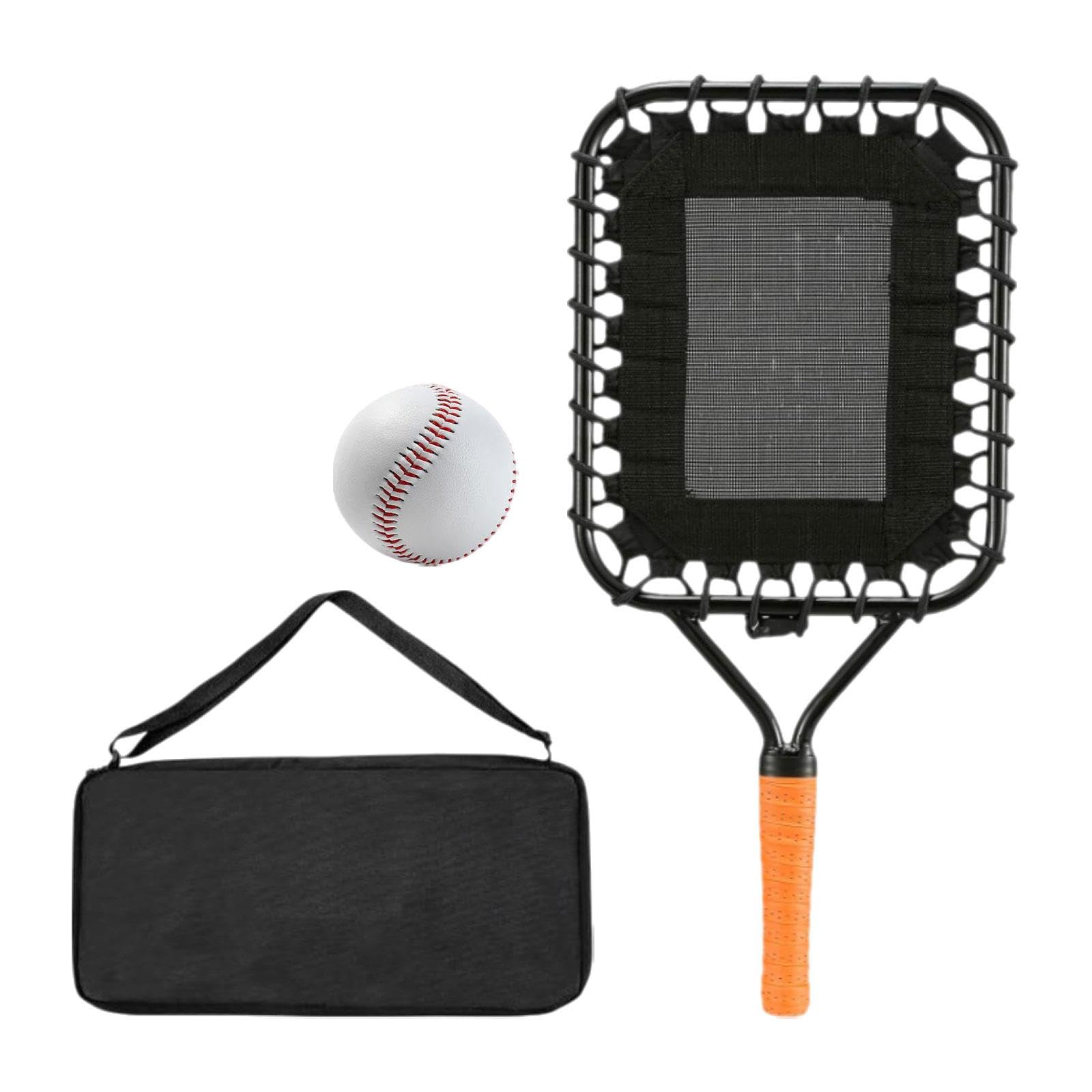 YIJU Baseball Practice Racquet Baseball Essentials Training Equipment Coaches Helper Hitting Grounders for Men Women Hitting Aid, Orange Handle