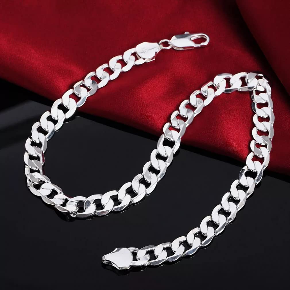 925 Sterling Silber Kette Halsketten für Männer Frauen Massive Silberkette Layering Halskette