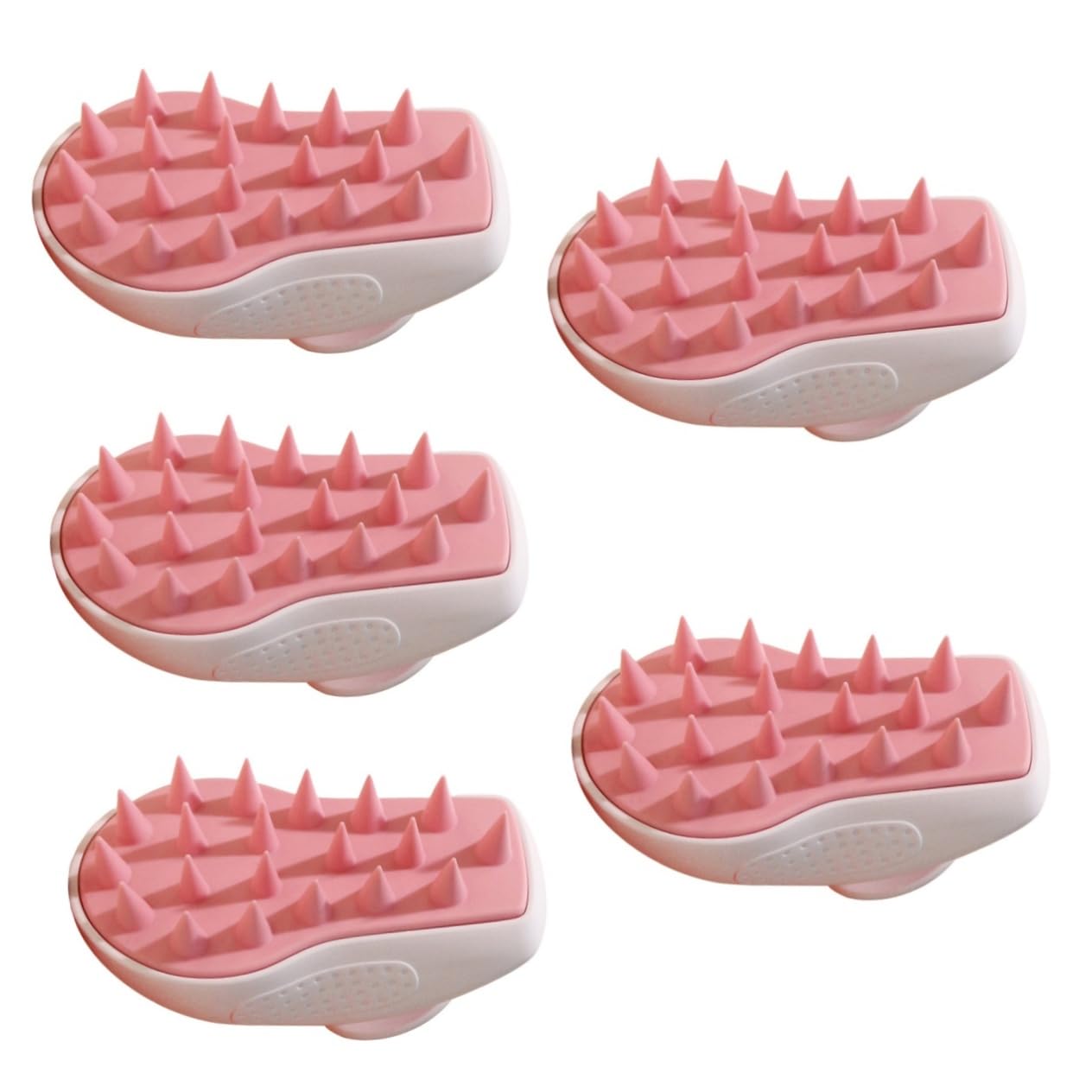 5 Piezas Peine De Champú De Silicona Peine Masajeador De Cuero Cabelludo Depurador De Champú Para El Cabello Cepillo De Masaje De Champú Cepillo De Champú Caparazón De Abdominales