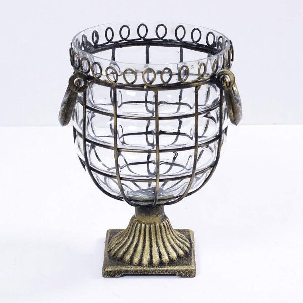 Vase en verre et bronze antique : idée cadeau pendaison de crémaillère chic