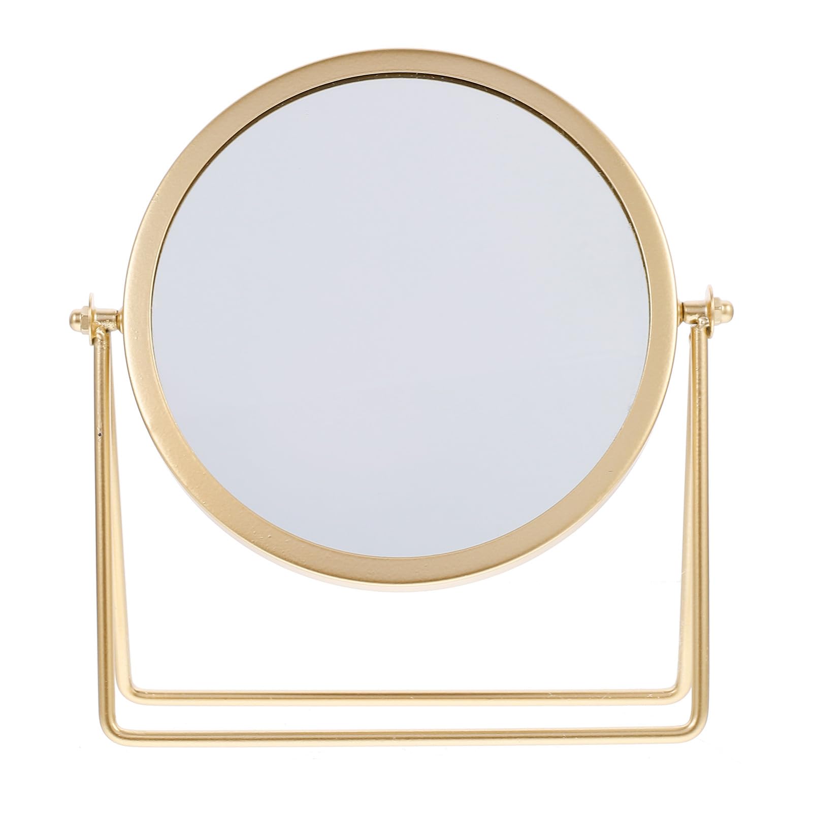 Miroir de maquillage rond rotatif en verre supérieur pour coiffeuse élégante