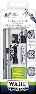 WAHL Canada Ear, Nose & Brow Trimmer, Men Grooming, Fast easy grooming for men, Special attachment to groom Eye Brows, light-weight and easy to handle - Model 5582