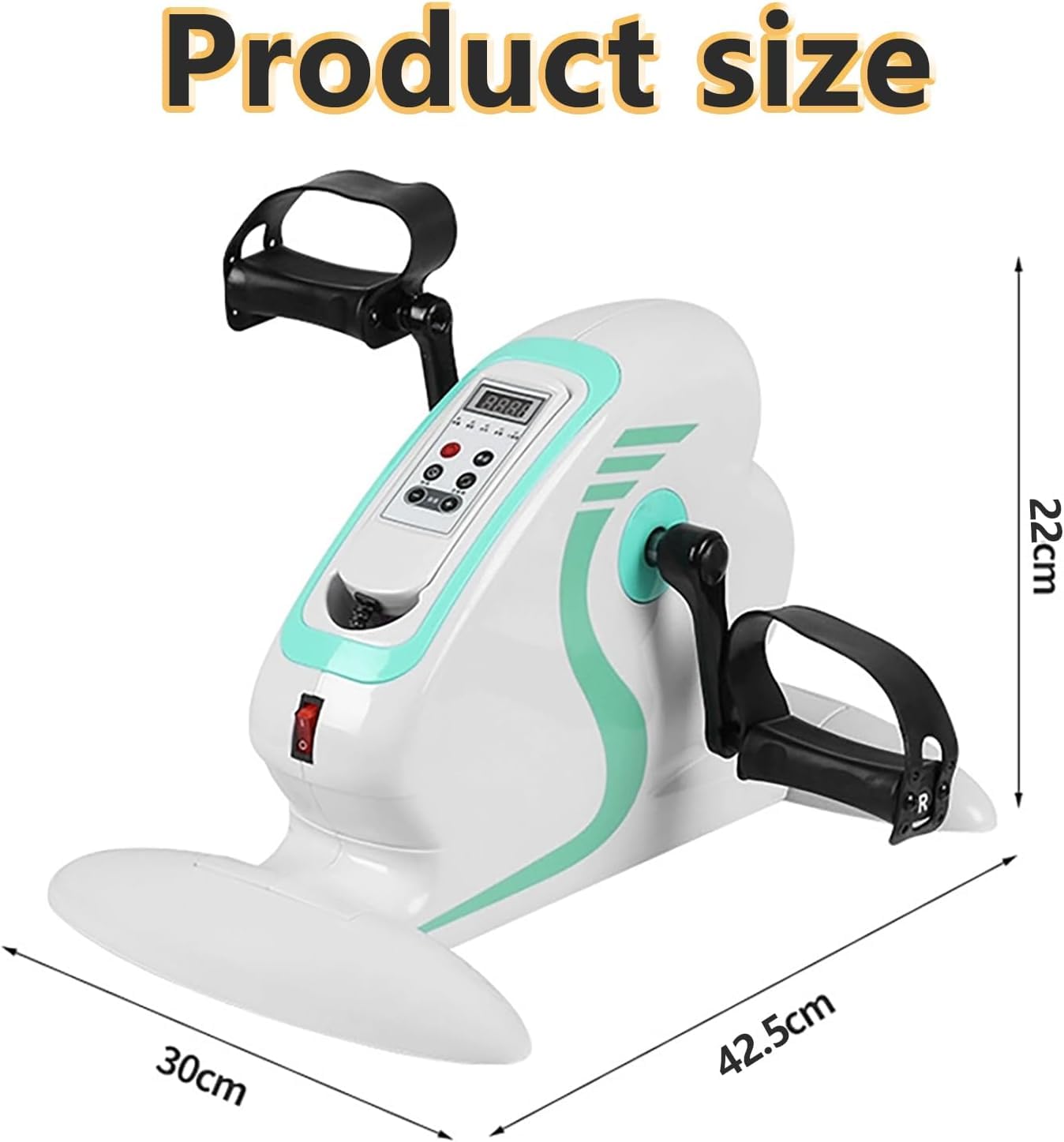 Mini Cyclette Elettrica con Pedaliera - Ideale per La Riabilitazione di Anziani, Disabili E Pazienti Colpiti da Ictus - Supporto per Protezione Gambe