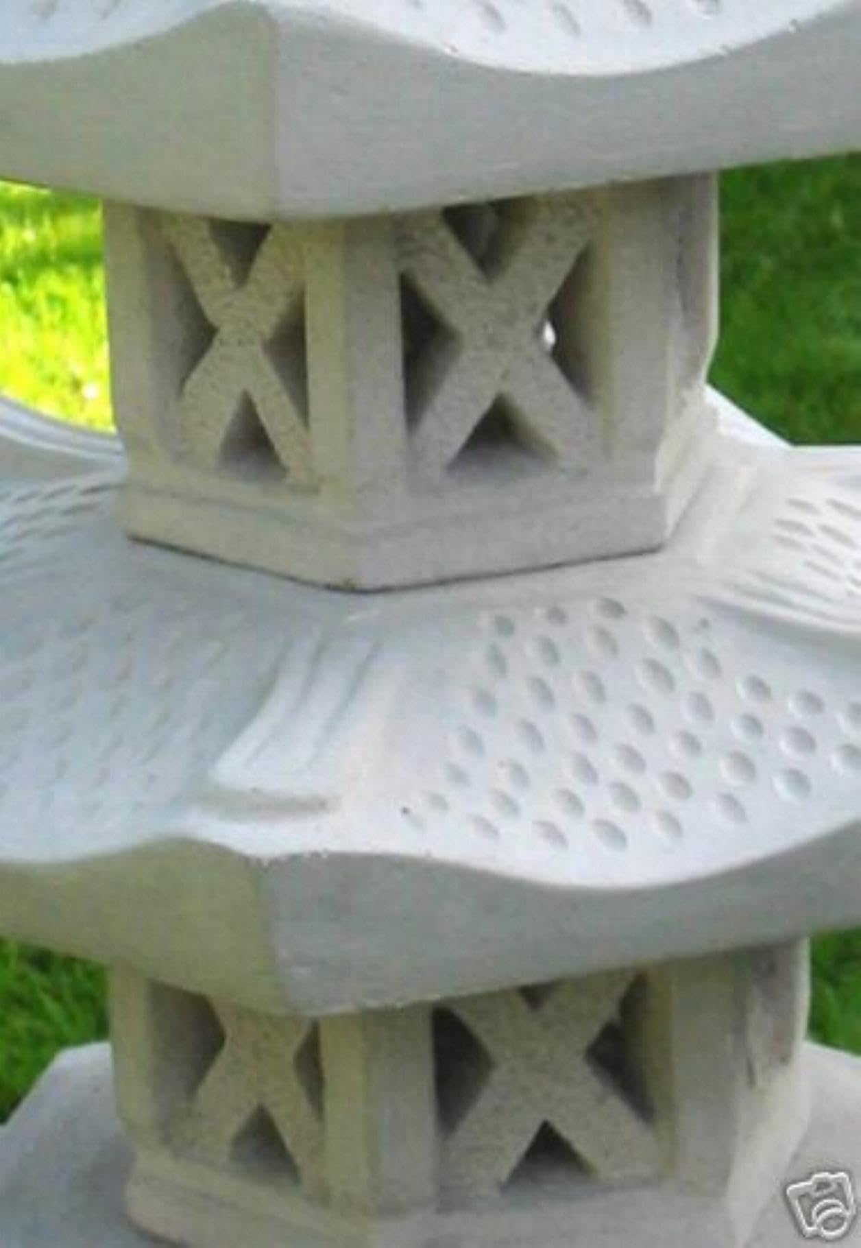 Steintempel im japanischen Stil Pagode 5 stöckig - Handgefertigte Gartenfigur aus regionalem Steinguss - Zen - Dekoration für Garten & Terasse - wetterfest & langlebig