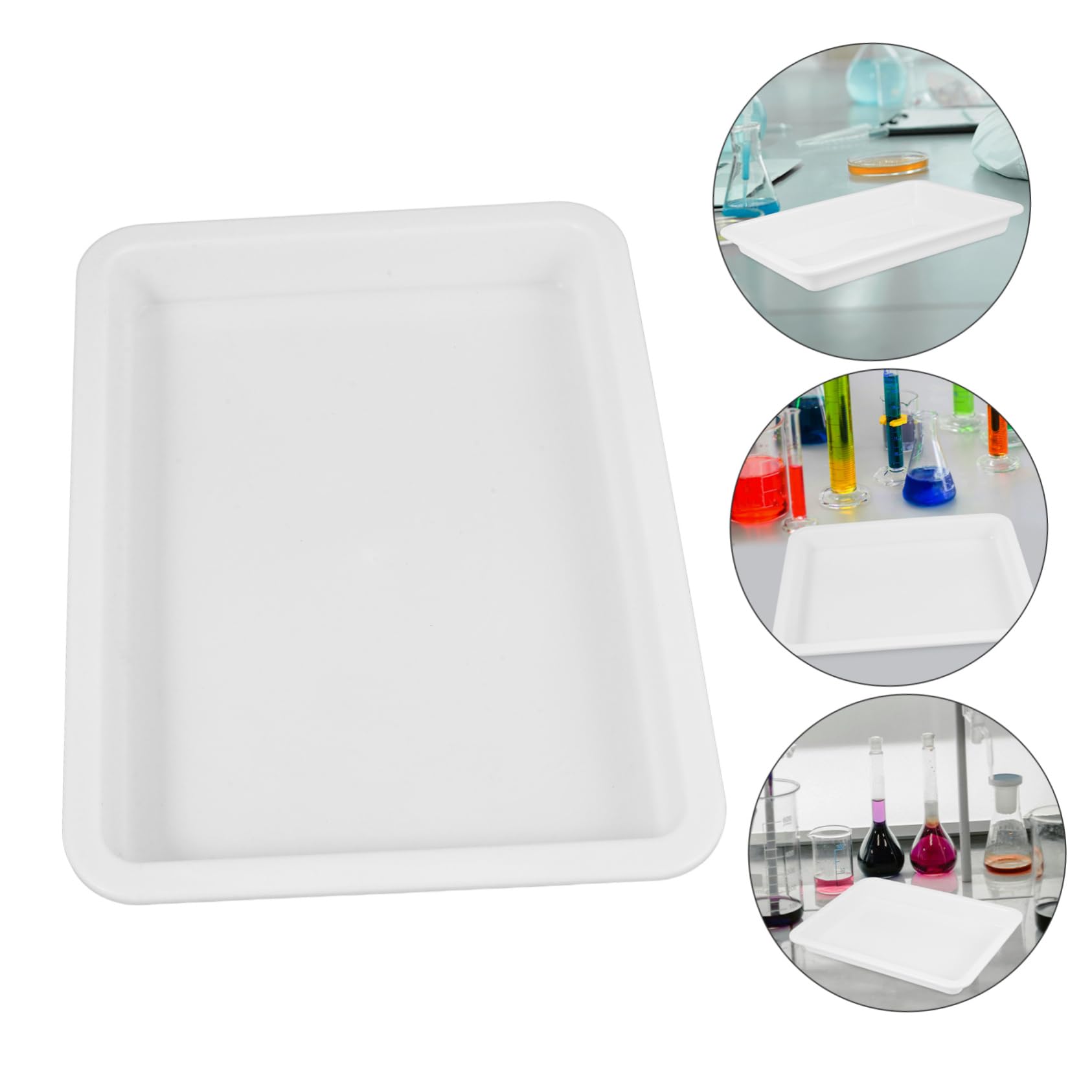 SOESFOUFU 5pcs Lab Equipment Tray 2.5cm Deep Acid Alkali Resistant Display Tray for