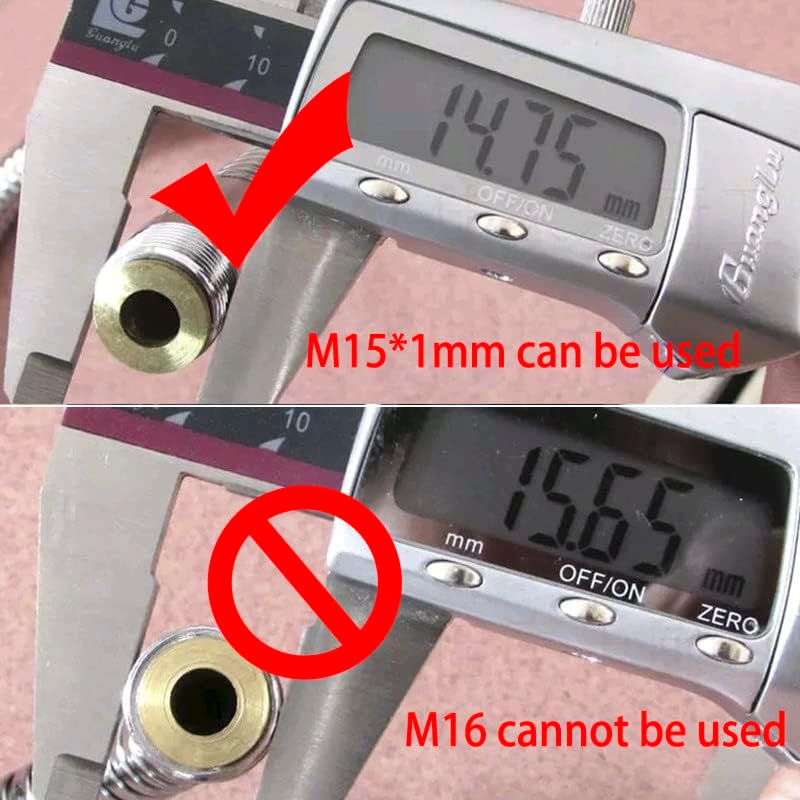 Miniatura 3 de Grifo de fregadero extraíble de 59 pulgadas o 59.1 in, manguera de cabezal rociador extraíble de acero inoxidable (galvanoplastia, 4.9 ft)