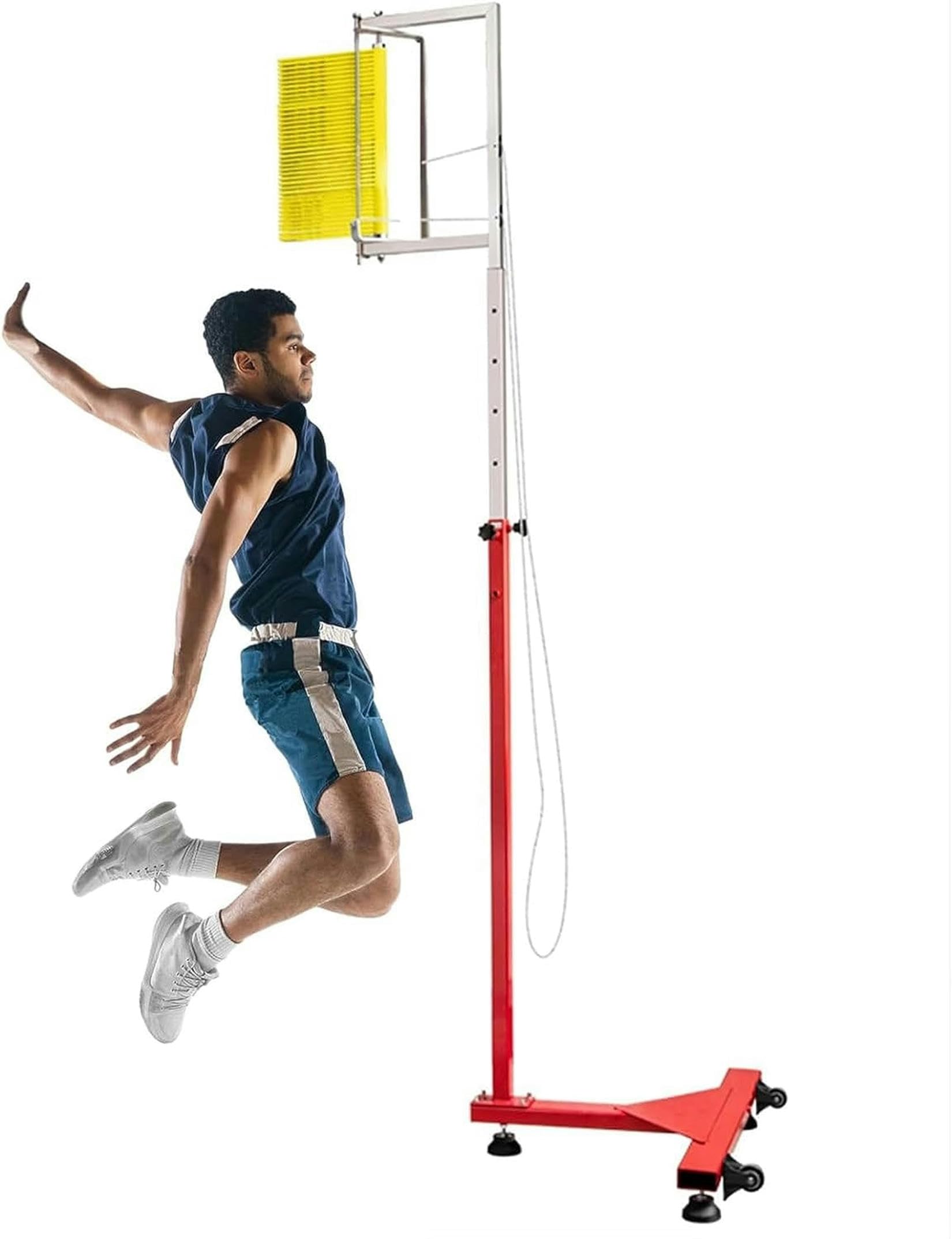 Tester Salto Verticale Equipaggiamento di Prova del Salto Verticale, Palo di Allenamento per Salto Autonomo, Allenatore di Riabilitazione Fisica per la Scuola, Adolescenti Misuratore di Misurazione Ve
