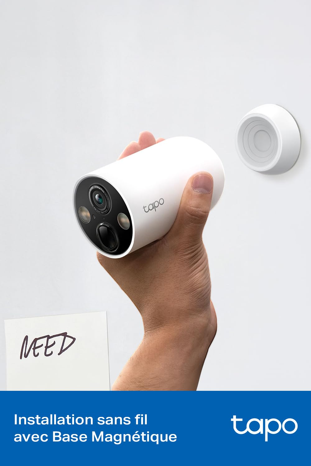 Tapo C425 2.5K(4MP) Caméra de Surveillance WiFi Extérieure sans Fil Batterie 10 000mAh, Autonomie de 300j, AI Détection, Vision Nocturne en Couleur, IP66 Etanche, Aucune hub requis(Base magnétique)