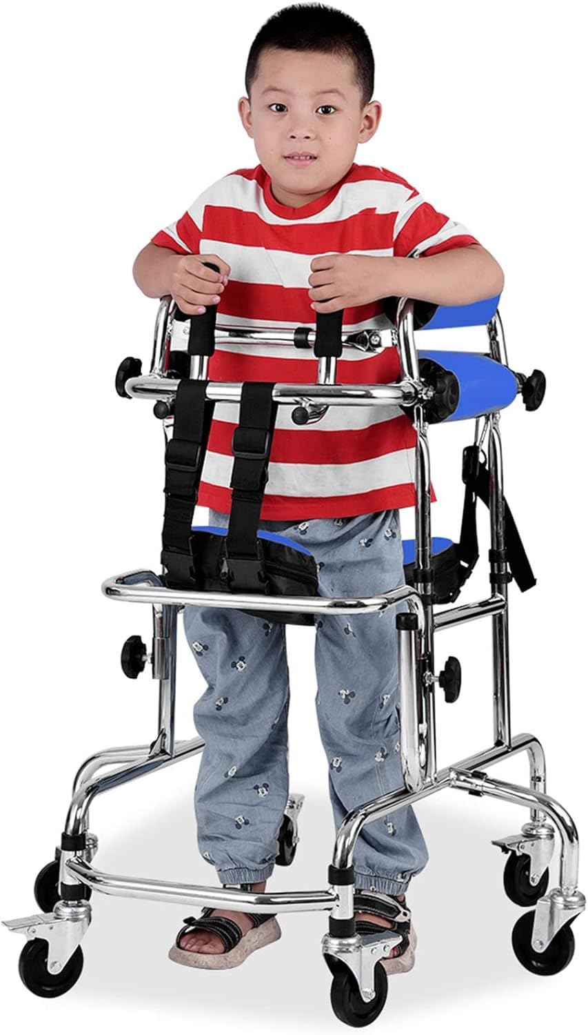 Andador para niños con parálisis cerebral,Andador ajustable en altura para niños con parálisis cerebral,Andador rodante para rehabilitación infantil