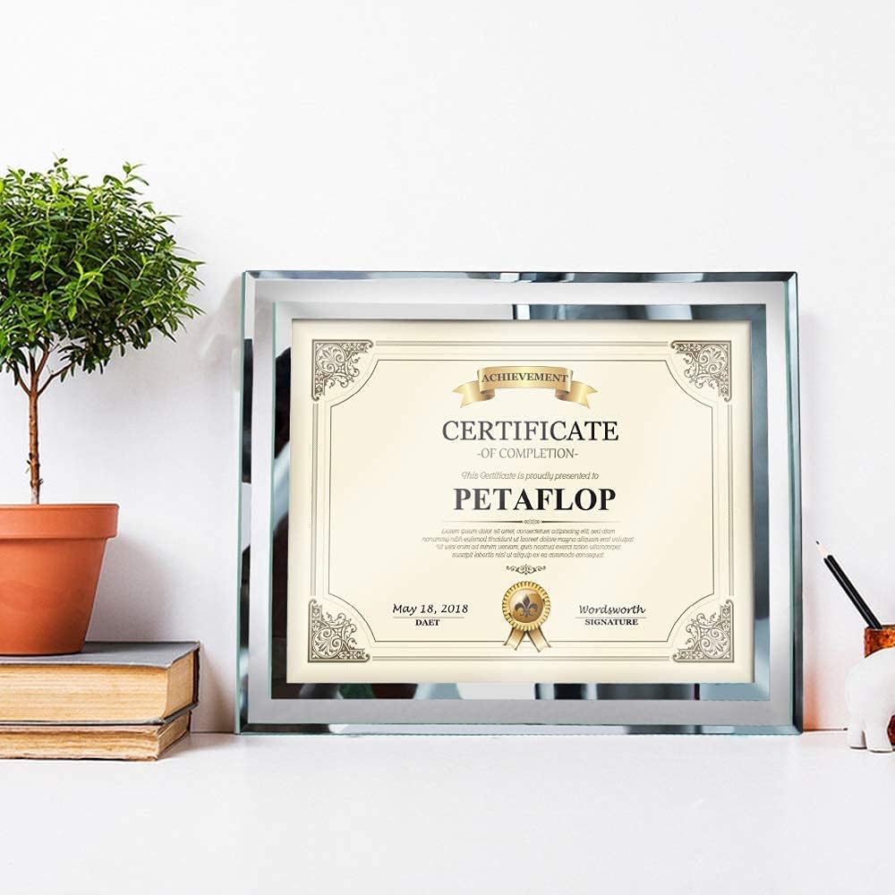 PETAFLOP 8.5X11 Picture Frame Certificate Frame Bundle