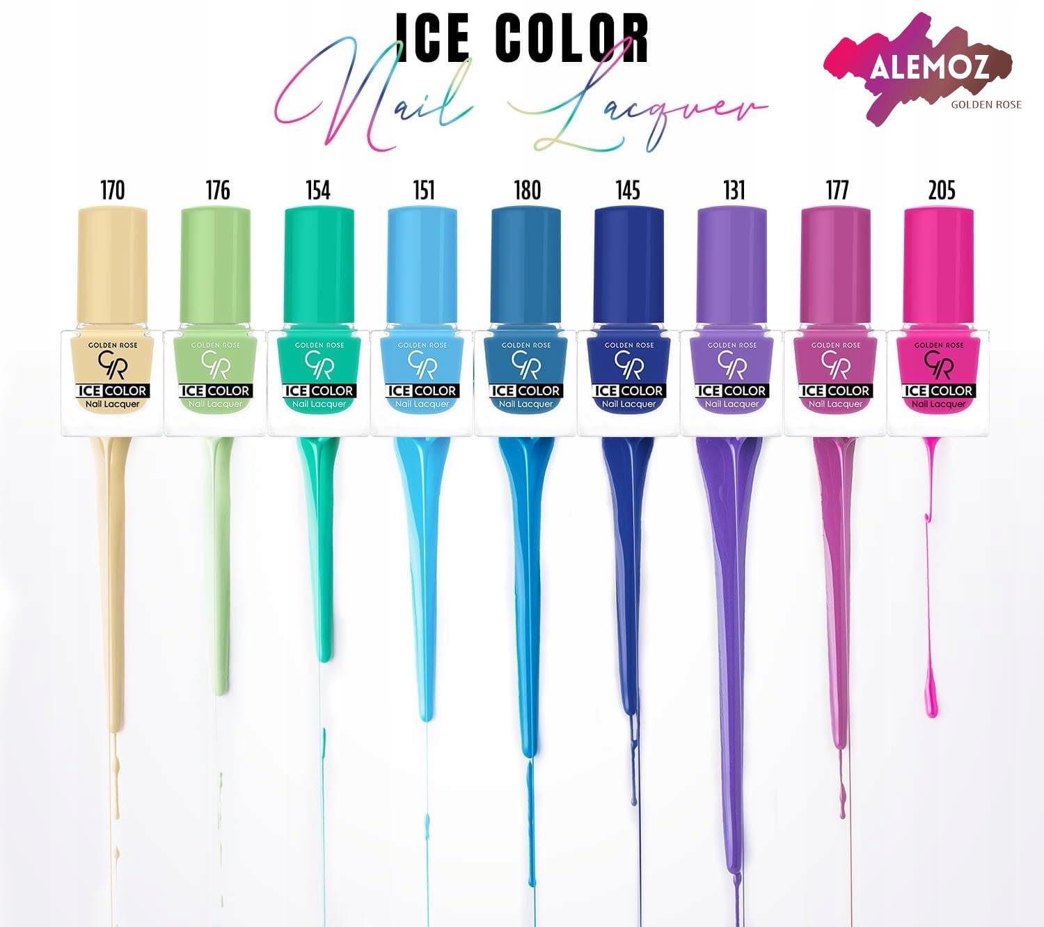 Golden Rose Ice Color Nail Lacquer No: 104 - Parlak Bitişli Mini Oje 6 ml