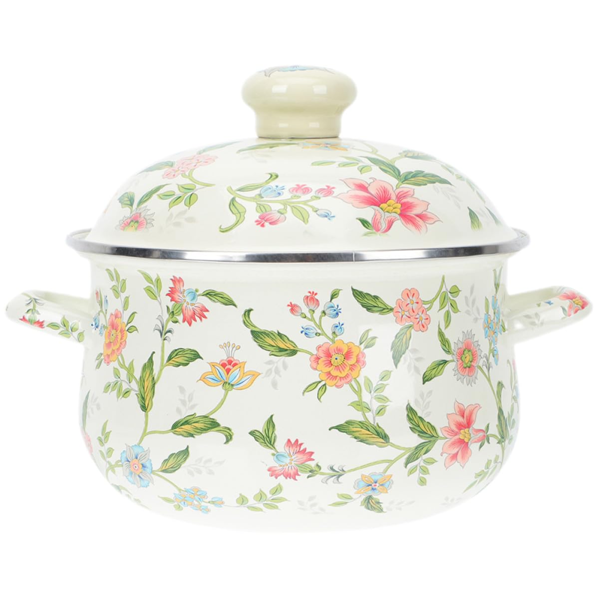 Casserole en émail 3l élégante au design raffiné pour cuisine au gaz