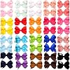 40Pieces Boutique Grosgrain Ribbon Pinwheel 3″ Hair Bows Alligator Clips For Babies Toddlers Teens Gifts In Pairs