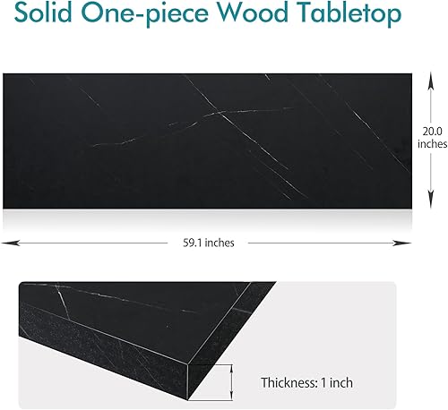 Miniatura 185 de Kaboon Mesa universal, escritorio sólido de una pieza para escritorio de pie sentado, escritorios dobles, escritorio en L, bricolaje, encimera de