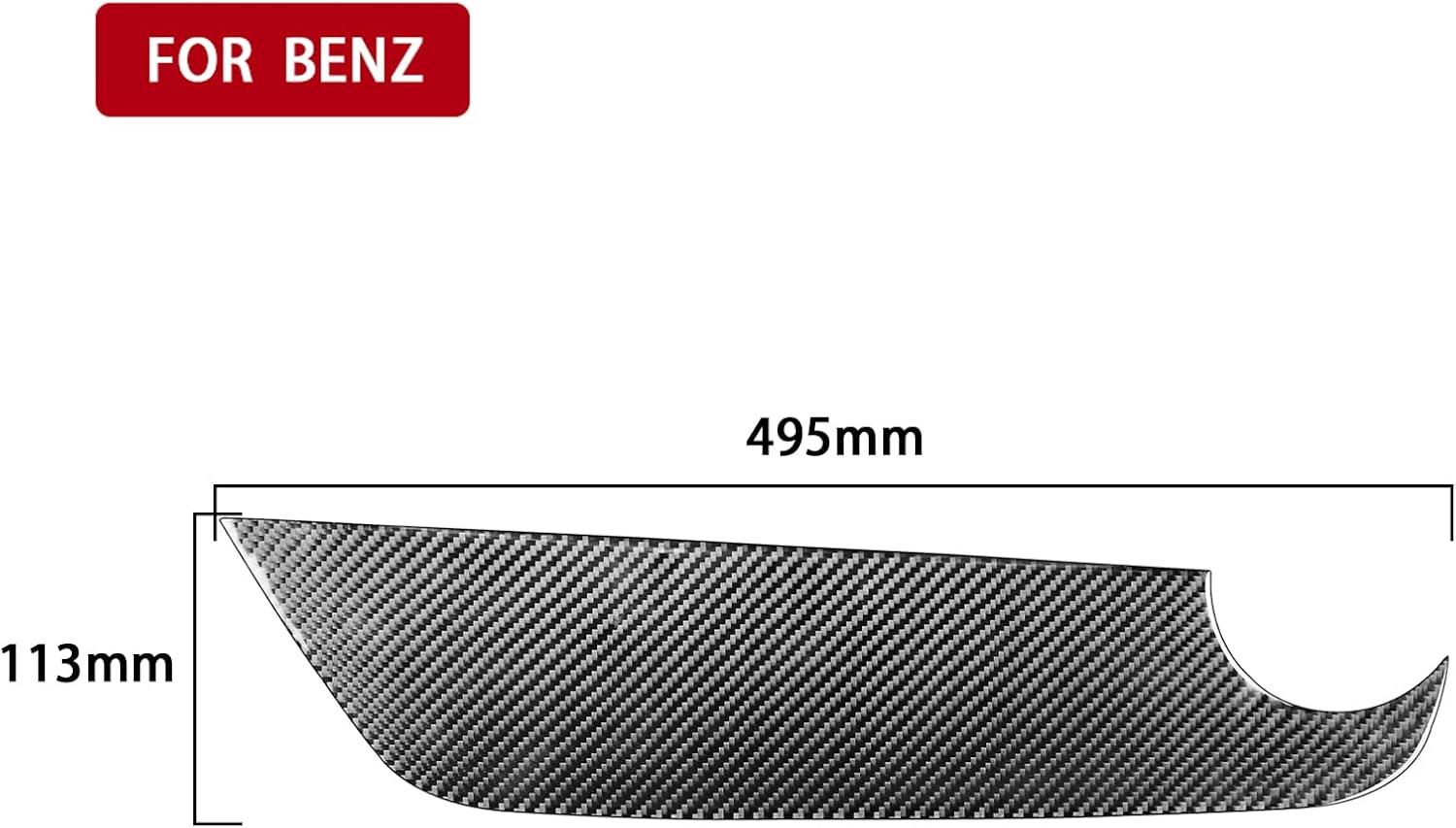 Car Carbon Fiber Accessories Passenger-Side Center Control Panel Protective Cover Sticker Compatible with Mercedes Benz B Class 2019/GLB 2020