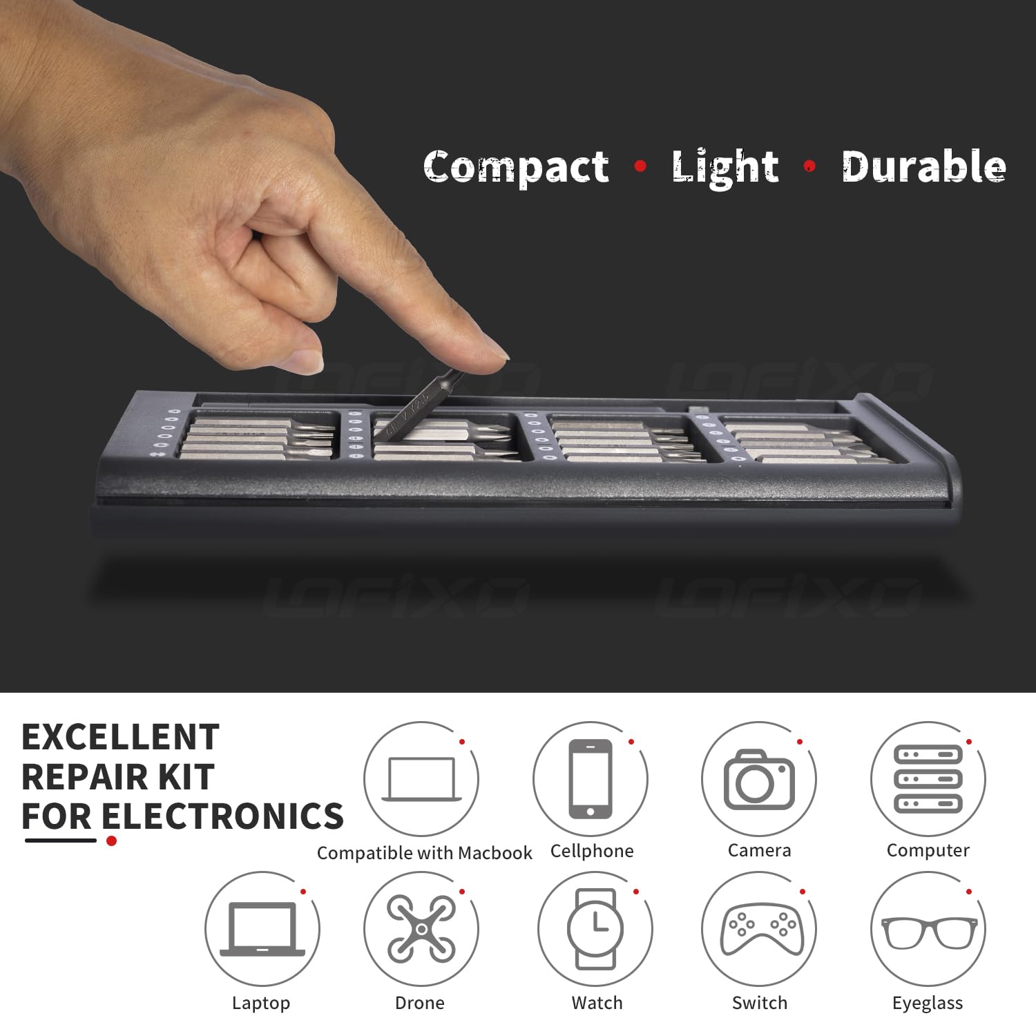 Screwdriver Set Star P5 P2 Triangle Triwing Y000 Y00 for iphone/macbook/xbox/PS4 Switch Controller laptop PC Screwdrivers Phillips Flat head Glasses Repair Kit Compatible with Torx T8/T6/T5/T9/T10/T15 - Image 4