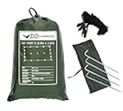 DD Tarp S - Olive Green (9ft x 5ft) - 100% Waterproof Lightweight Compact & Multifunctional Rainfly Tarp Tent Bivvi Day Shelter for Camping Backpacking Bikepacking Adventure & Hiking