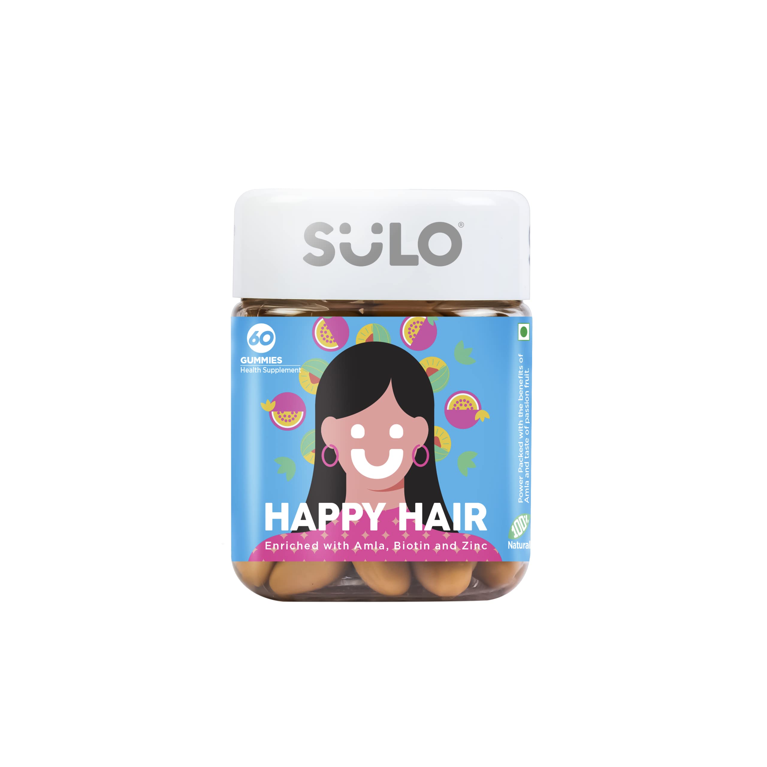 Sulo Nutrition Biotin Hair Gummies for Women | Long,Strong & Shinier Hair & Nails | Amla,Biotin, Zinc, Folic Acid & Vitamins |Reduces Hair fall | 30 Days Pack (60 gummies)| 100% vegan & Gelatin Free (B09DYJHZ88) Amazon Price History, Amazon Price Tracker