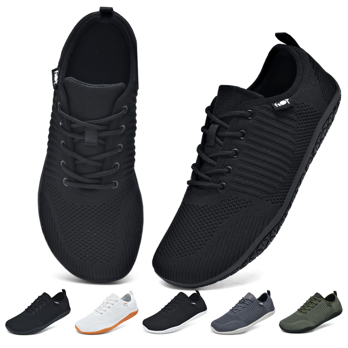 Unisex Chaussures Barefoot Minimalistes Bout Large Tige Respirante et Semelle Antidérapante Plate Légère 37-48