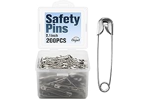 200 PCS Safety Pins - 2.1 inch Large Safety Pins, Heavy Duty Sewing Pins