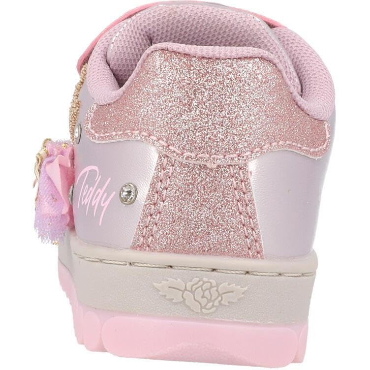Mille Stelle Rosa Shoes with Embroidered Teddy and Glitter for Girls3
